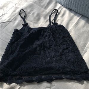 Navy Hollister Lace Tank